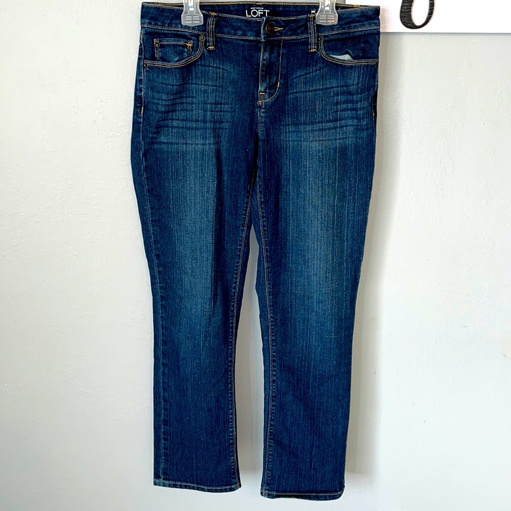 Ann Taylor loft size for curvy straight crop jeans